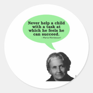 Maria Montessori Quote Classic Round Sticker