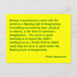 Maria Montessori Quote No. 4 Post Card