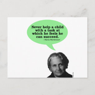 Maria Montessori Quote Postcard