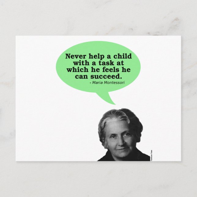Maria Montessori Quote Postcard (Front)