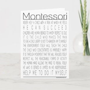 Maria Montessori Quotes Card