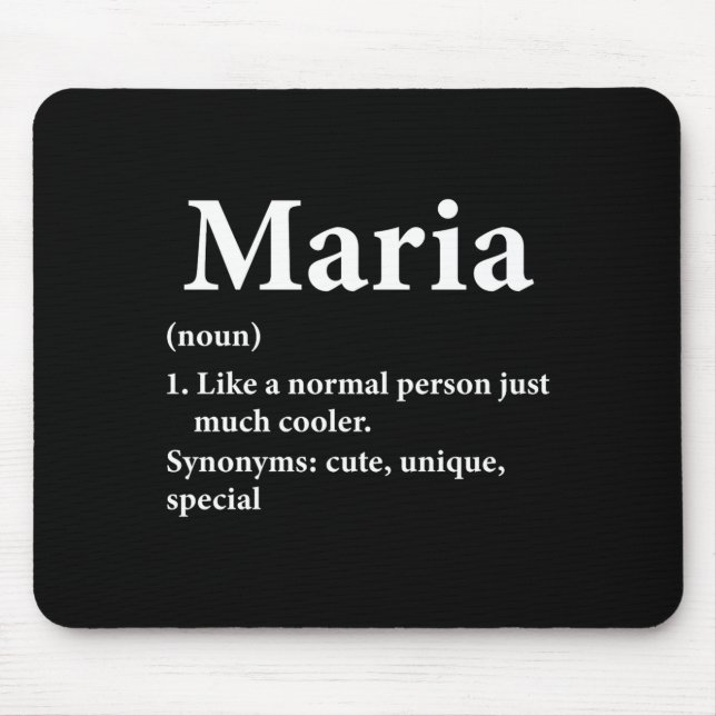Maria Name Definition Funny D  Mouse Pad (Front)