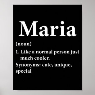 Maria Name Definition Funny D  Poster