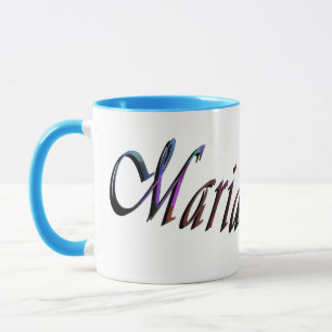 Maria, Name, Logo, Blue Combo Coffee Mug