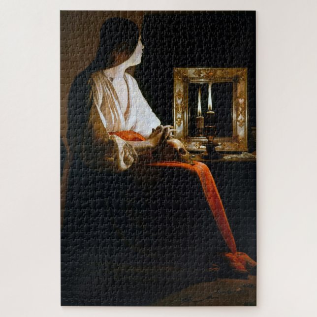 Maria Repenting, La Tour Jigsaw Puzzle (Vertical)