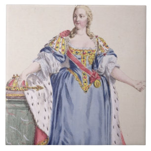 Maria Theresa (1717-80) Empress of Austria, from ' Tile