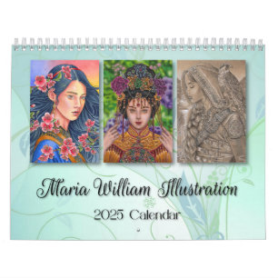 Maria William Illustration 2025 calendar