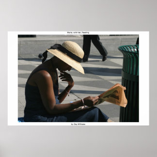 Maria, with Hat, Reading Poster