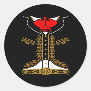 Mariachi Charro Mexican Costume For Cinco De Mayo Classic Round Sticker