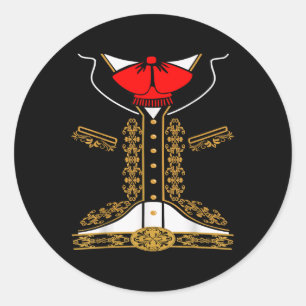 Mariachi Charro Mexican Costume For Cinco De Mayo  Classic Round Sticker