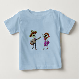 Mariachi Dancing Day of the Dead Couple Baby T-Shirt