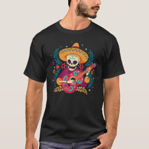Mariachi Day Of Dead  Skeleton Cinco De Mayo Mexic T-Shirt
