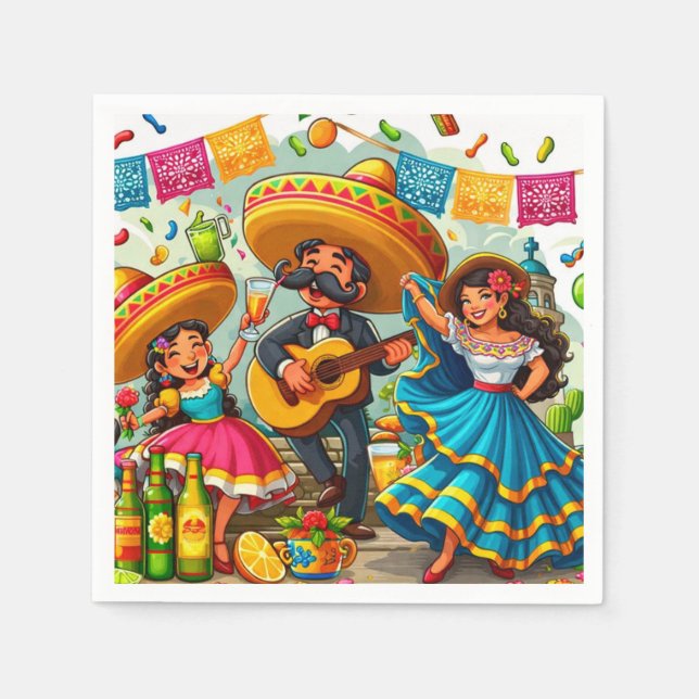 Mariachi Fiesta  Napkin (Front)