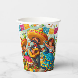 Mariachi Fiesta  Paper Cups