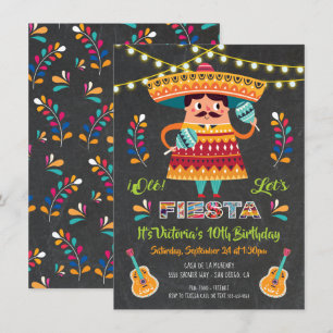 Mariachi Mexcian Fiesta Birthday Party invitation