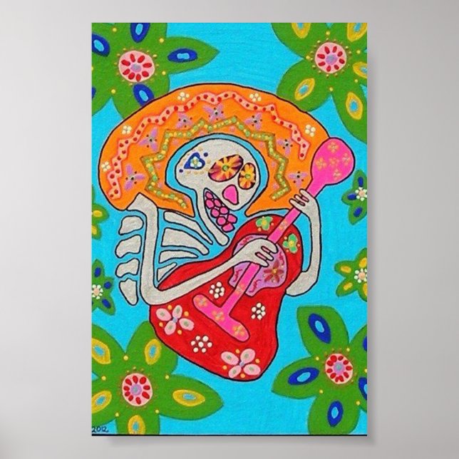 Mariachi Serenade Skeleton Poster (Front)
