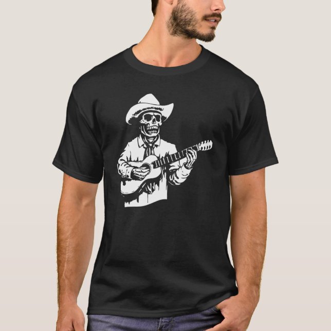 Mariachi Skeleton Dia De Los Muertos Mexican Day O T-Shirt (Front)