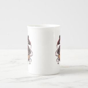 Mariachi Skeleton Groove Bone China Mug