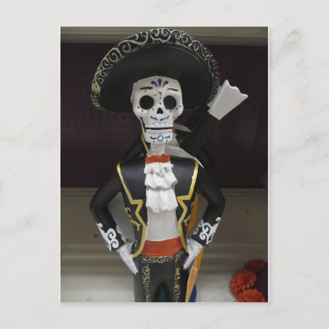 Mariachi Skeleton Postcard (Front)