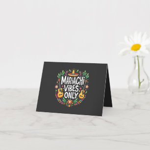 Mariachi Vibes Only Mexico Saxophone Music Lovers  Card