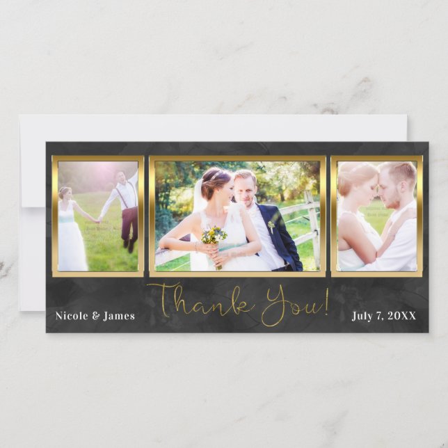 Mariage 3 Photo Photo Black Gold Merci (Devant)