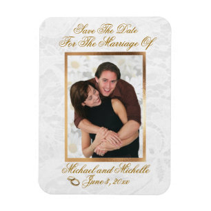 Mariage 3"x4" Enregistrer La Date Photo Magnet