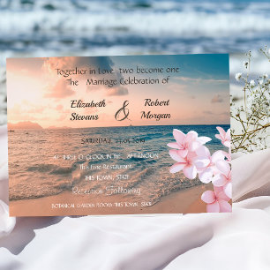 Mariage à Sunset Beach, Invitation au Plumeria