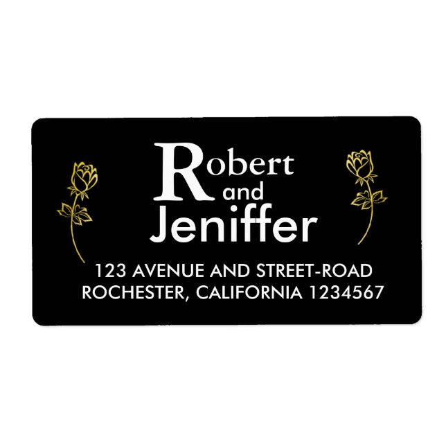 Mariage à thème Rose de feuille d'or (Devant)