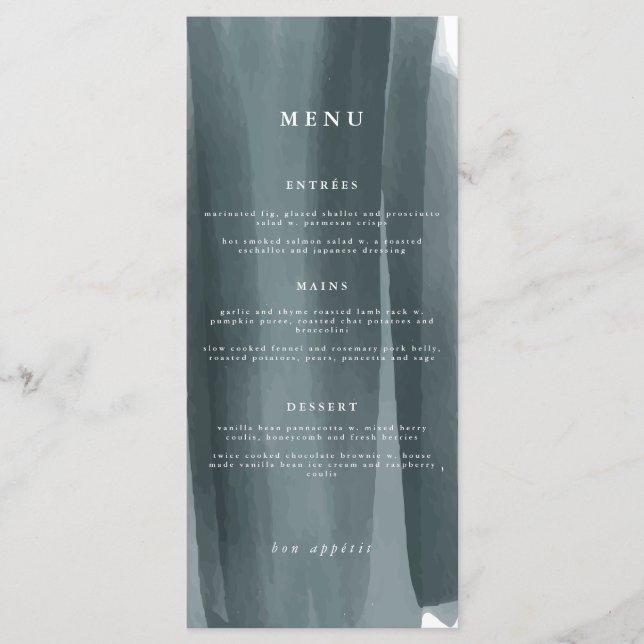 Mariage Abstrait moderne | Menu (Devant)