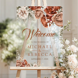 Mariage Accueil Floral Terracotta Bohème Brûlé