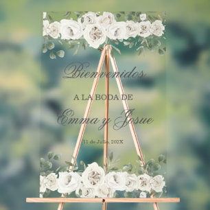 Mariage acrylique Mot de bienvenue en espagnol