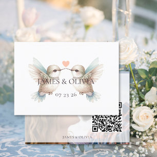 Mariage adorable Ajouter photo Code QR Carte RSVP