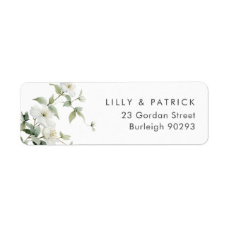 Mariage Adresse de Retour Fleur Sauvage Botanique