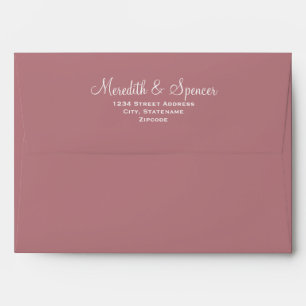 Mariage Adresse de retour Rose Dusty Enveloppe
