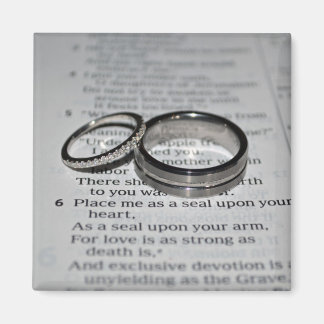 Mariage Anneaux Bible Verse Magnet