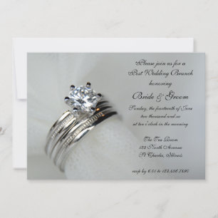 Mariage Anneaux Post-Mariage Brunch Invitation