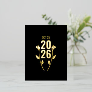 Mariage Anniversaire Foil Invitation Carte postale