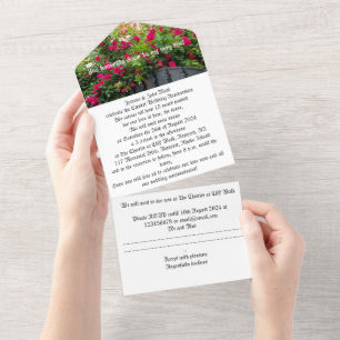 mariage anniversaire invitation porte roses rouges