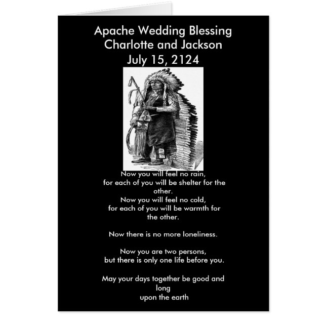 Mariage Apache Bénédiction Dakota-Sioux Cheif (Devant)