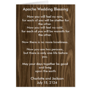 Mariage Apache Bénédiction du grain de bois blanc