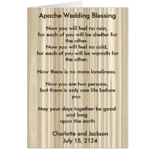 Mariage Apache Bénédiction du grain de bois blanc