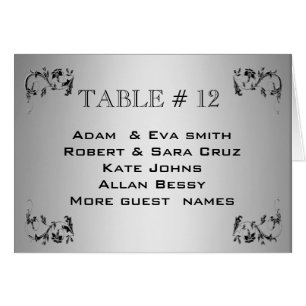 Mariage argenté élégant de modèle de nombre de