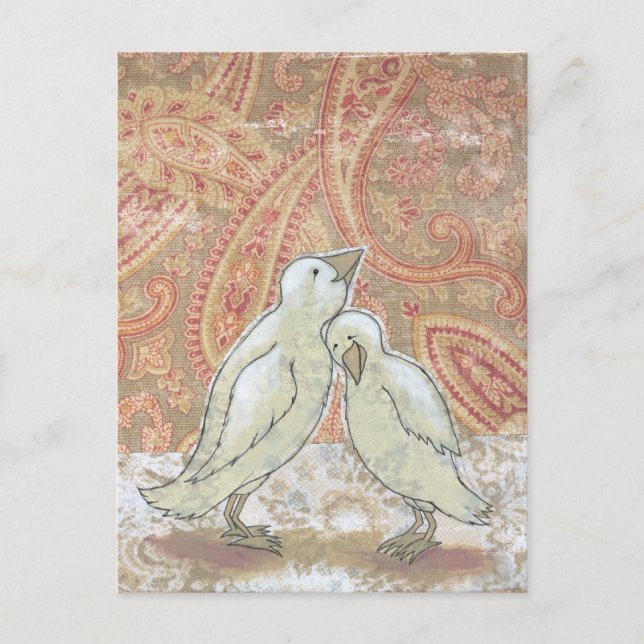 Mariage art cartes postales vierges parfait couple (Devant)