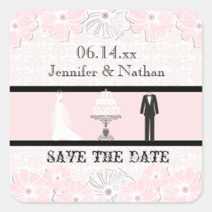 Mariage Attire Enregistrer les stickers Date