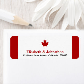 Mariage au drapeau canadien