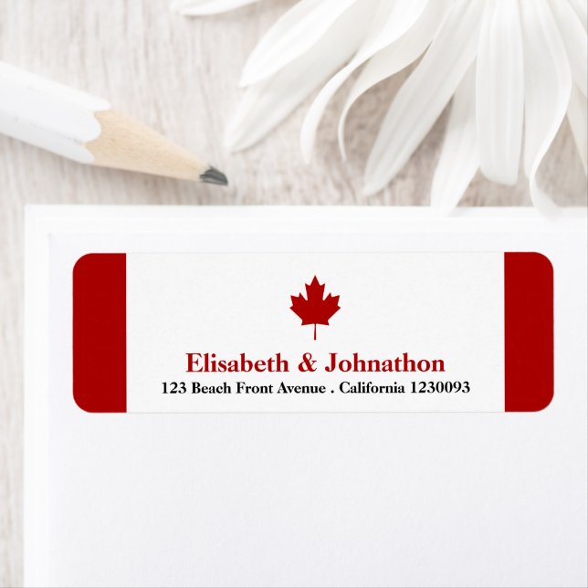 Mariage au drapeau canadien (En situation)
