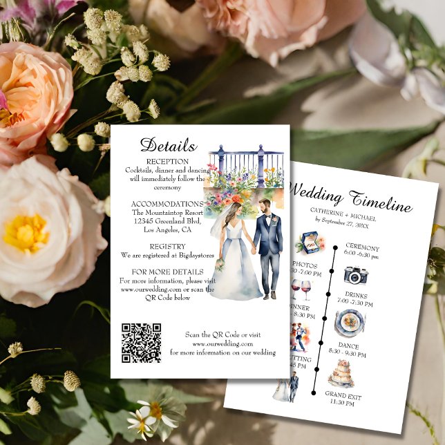 Mariage au Jardin à l'Aquarelle avec Programme et  (Créateur téléchargé)