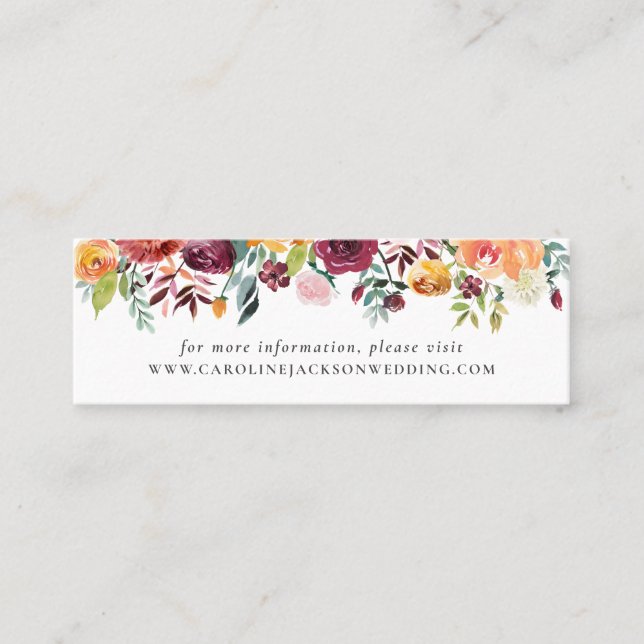 Mariage Automne Site Web Insérer une carte (Devant)