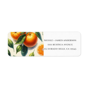 Mariage aux feuilles d'orange agrumes à l'aquarell
