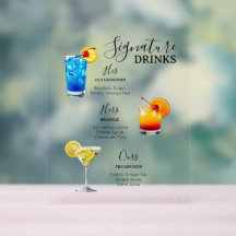 Mariage avec Boissons de Signature Minimalistes Mo